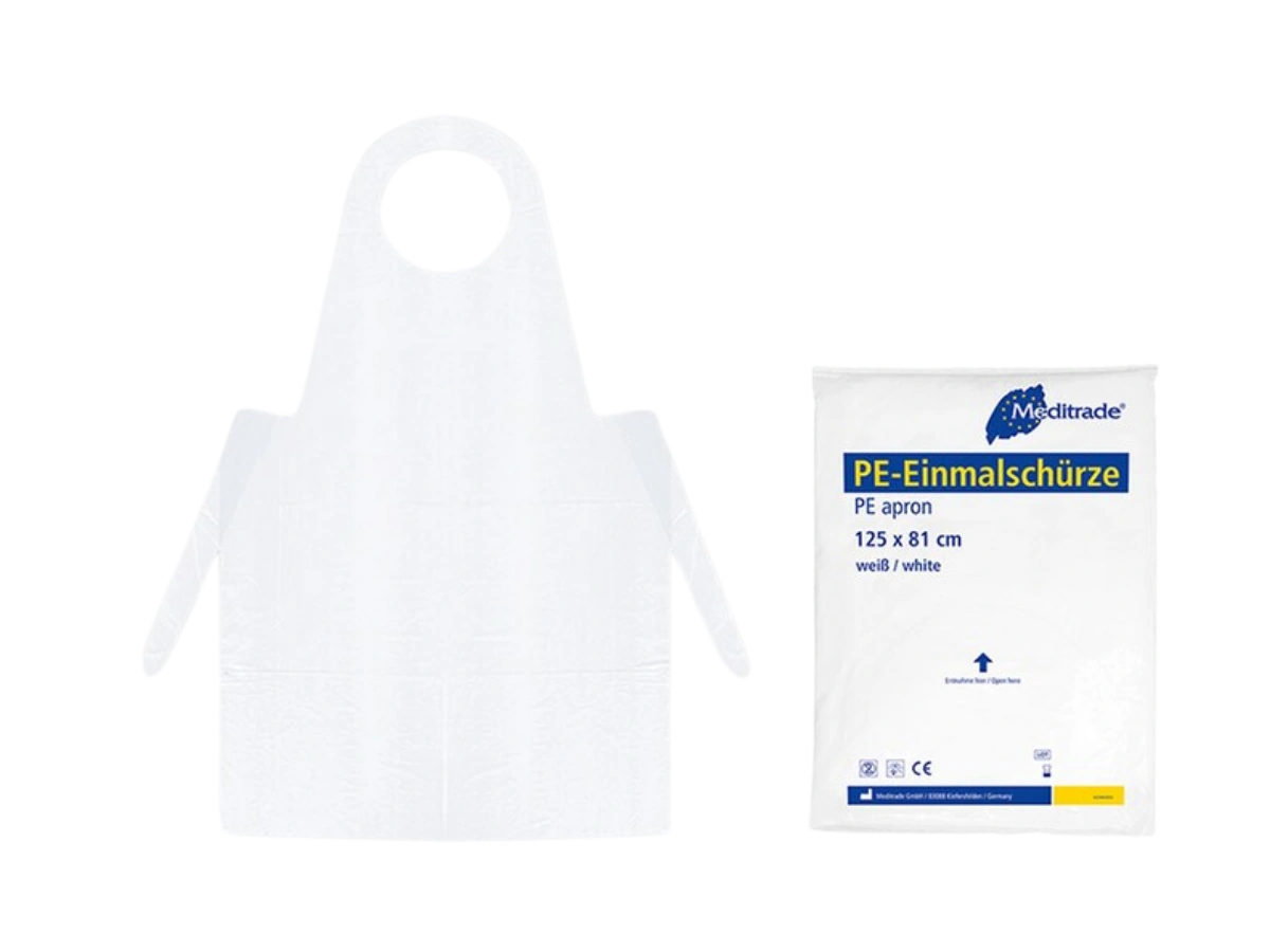 Meditrade PE Einmalschürze weiß